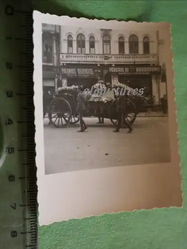 interessantes altes Foto - Trauerzug - Persönlichkeit ??? auf Geschützwagen