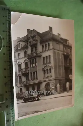tolles altes Foto - Gebäude Haus Oldtimer - Kiesinger Schild - 50er Jahre