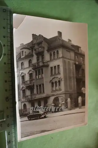 tolles altes Foto - Gebäude Haus Oldtimer - Kiesinger Schild - 50er Jahre 