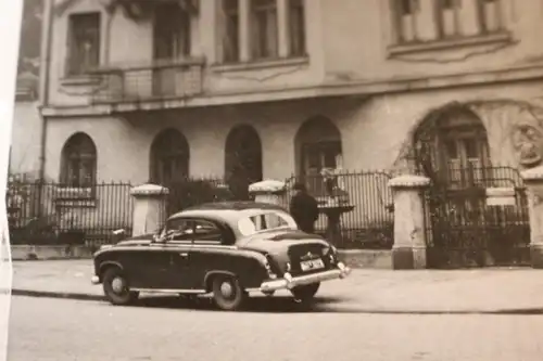 tolles altes Foto - Gebäude Haus Oldtimer - Kiesinger Schild - 50er Jahre