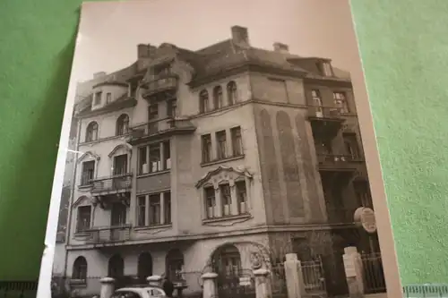 tolles altes Foto - Gebäude Haus Oldtimer - Kiesinger Schild - 50er Jahre