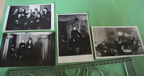 vier tolle alte Fotos - Panzerjäger Hannover 1944 - Privatkonzert Feierlichkeit 