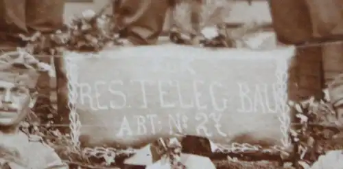 zwei tolle alte Fotos - KuK Res. Telegrafenbau Abtl. 27 - 1916