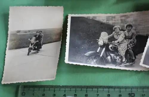 20 tolle alte Fotos - Oldtimer Motorrad IFA /DKW  mit Schutzscheibe - 50-60er J