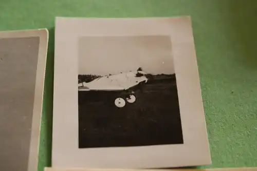 vier tolle alte Fotos - Pilot und alte Flugzeuge 1936 Franz Eichinger ?