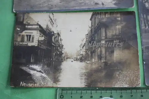 sechs interessante alte Fotos - Neuwied Hochwasser - 1900-1920 ???