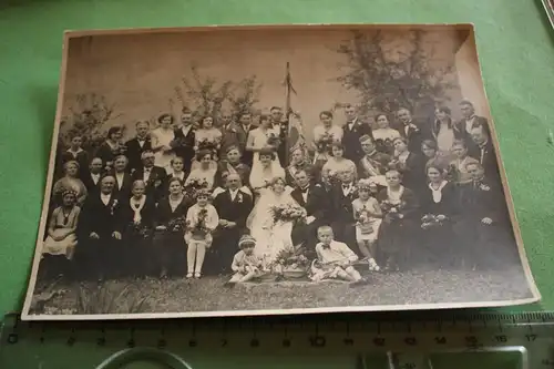 tolles altes Grupenfoto - Hochzeitsgesellschaft - Studenten, Männer mit Orden