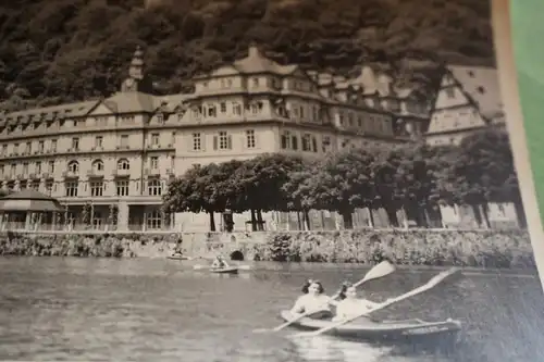 tolles altes Foto -  Hotelgebäude ??? am Fluß oder See ? 20-50er Jahre `?