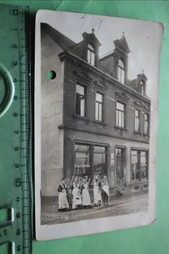 tolles altes Foto - Geschäftsgebäude  Colonialwaren  Heinrich Heidtkamp 1910-20?