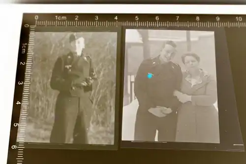 zwei tolle alte Negative - Panzermann - Panzer Regiment 