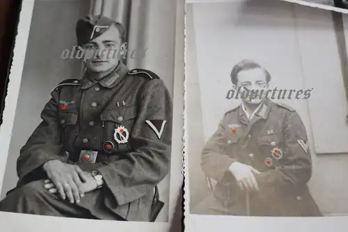 46 tolle alte Fotos eines Soldaten - Frankreich, Dänemark, Prag - ISA Abzeichen