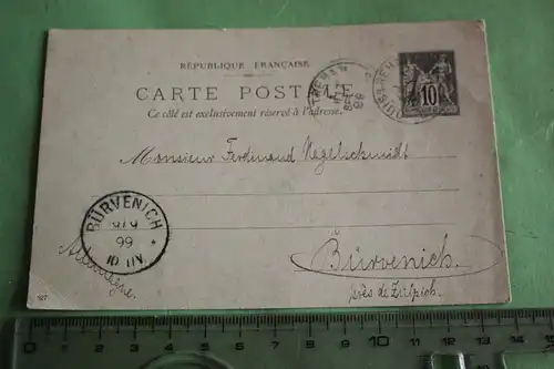 tolle alte Karte aus Frankreich von 1899