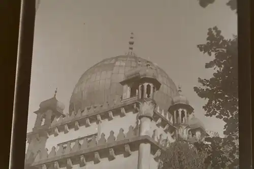 tolles altes Negativ - Gebäude mit runden Turm ?? Ort ??