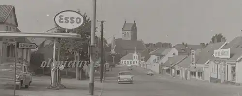 tolles altes Negativ -  Esso Tankstelle in Schweden - 50-60er Jahre