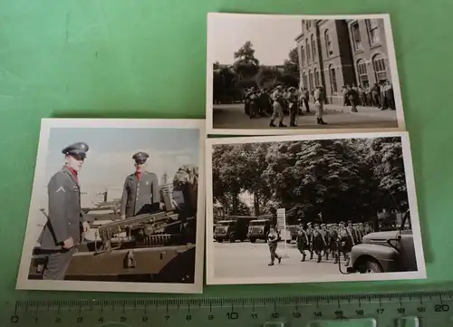 drei tolle alte Fotos - Soldaten - amerikanische und Schottische und unbkt. Unif
