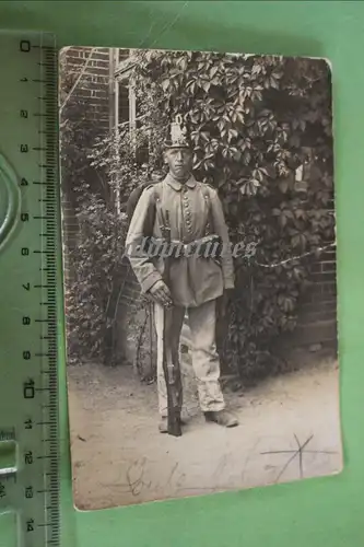 tolles altes Foto - Portrait eines Soldaten Tschako - Jäger Regiment ?