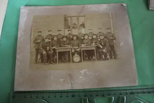 tolles altes Kabinettfoto - Gruppe Soldaten ? - Hamburg - 1900-1920 ??