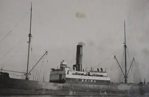 tolles altes Foto - Schiff Dampfschiff ?? Beira  -  1920-30 ???