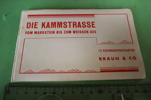 tolle alte Postkartenmappe mit 12 Karten - Die Kammstrasse - Braun &Co