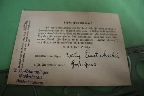 tolle alte Karte  Volksstaat Hessen - Landesstatistisches Amt - 1933