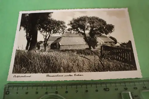 Tolle alte Karte - Ostfriesland - Bauernhaus unter Eichen  - 40er Jahre