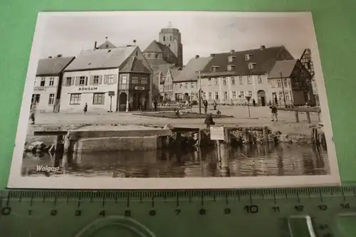 tolle alte Karte - Wolgast - Gebäude -  1954