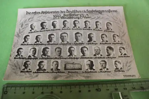 tolles altes Foto - erste Absolventen - Banatia - Temeschburg - Rumänien 1940 
