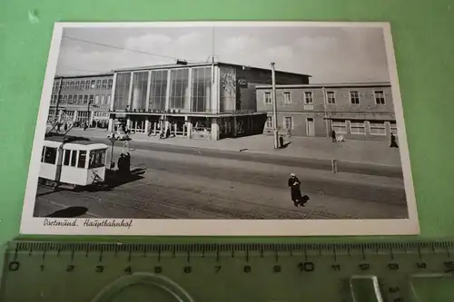 tolle alte Karte - Dortmund Hauptbahnhof  1954