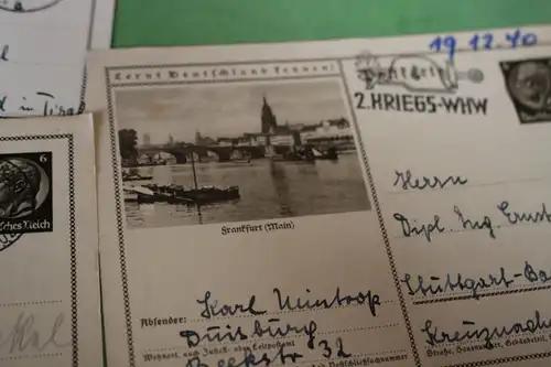 sieben tolle alte Karten Ganzsache - lernt Deutschland kennen und Martin Luther