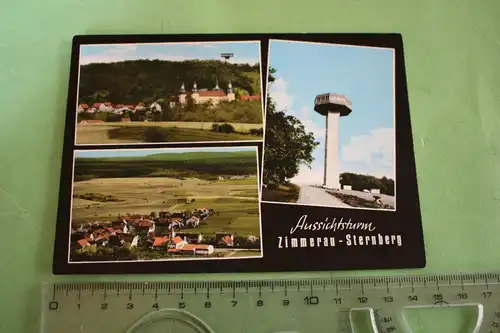 tolle alte Karte - Aussichtsturm Zimmerau - Sternberg  60-70er Jahre ?
