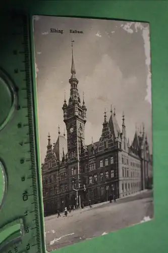 tolle alte Karte -  Elbing - Rathaus - 1914-1918 ???