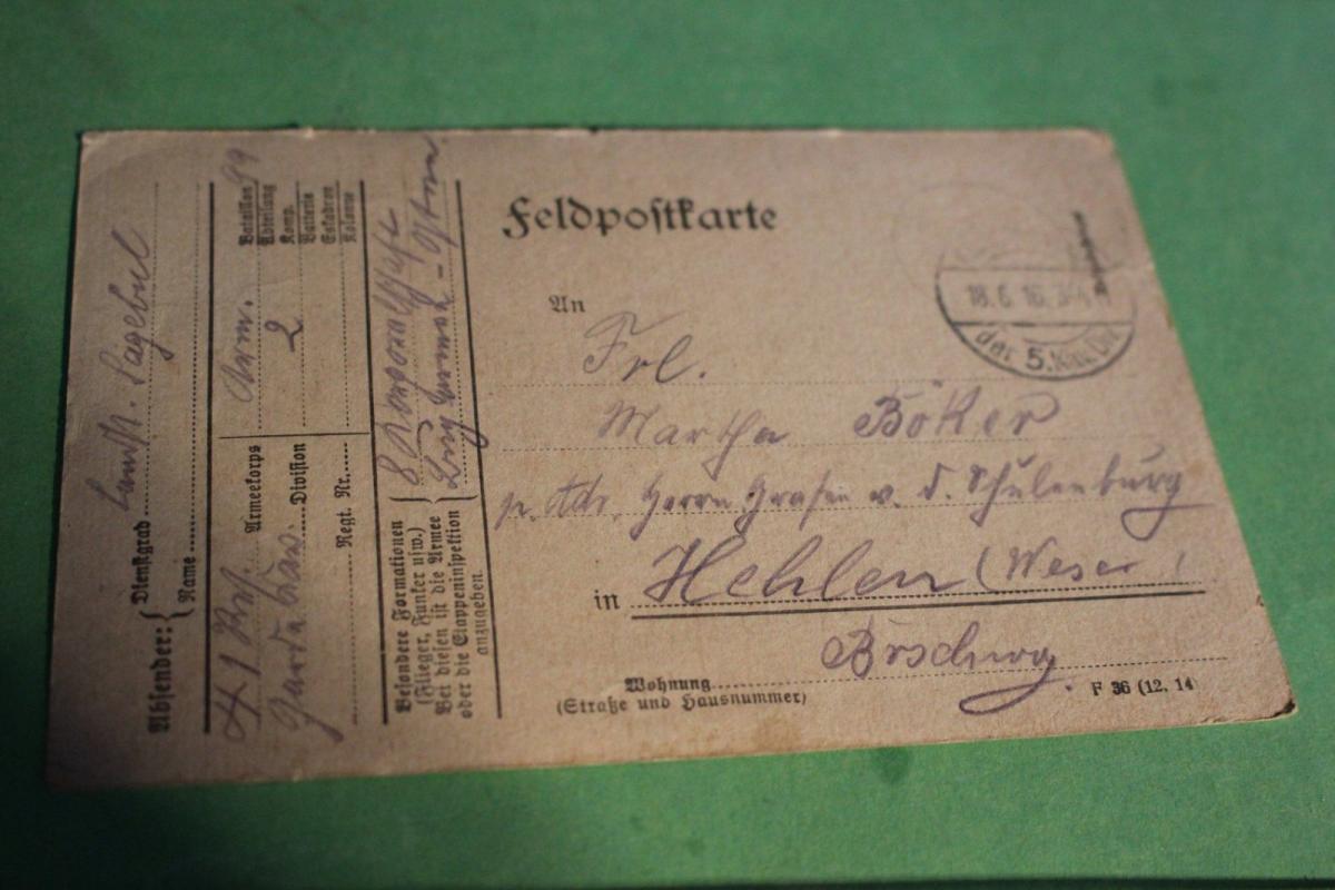 Tolle Alte Feldpostkarte Handbemalt Gluckwunsch Zur Verlobung 1916 Nr Oldthing Papier Dokumente