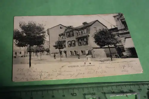 tolle alte Karte -  Weimar - Schillerhaus - 1904 