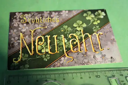 tolle alte Karte -  Fröhliches Neujahr - 1905 