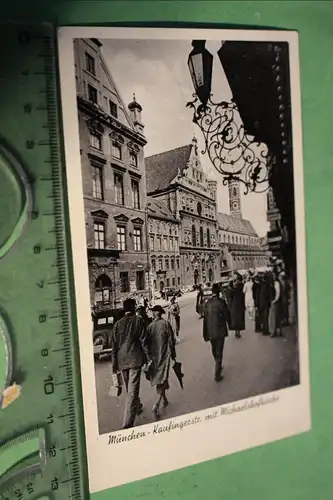 tolle alte Karte -  Kaufingerstr. mit Michaelshofkirche - München 20-40er Jahre?