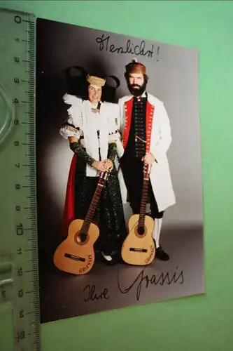 tolle alte Karte -  Die Grassis ???   original signiert 