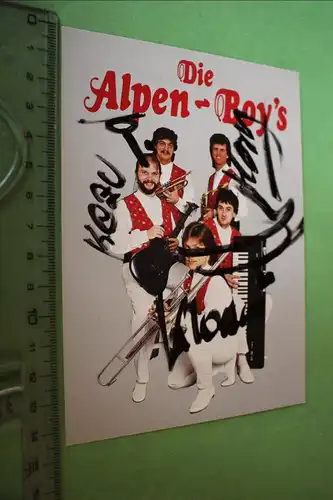 tolle alte Karte -  Gruppe  Alpen-Boy´s  original signiert (2)