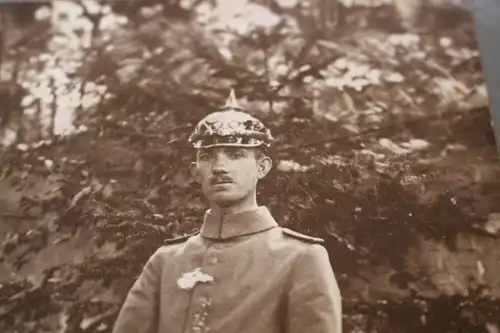 tolles altes Kabinettfoto - Soldat mit Pickelhaube und Säbel