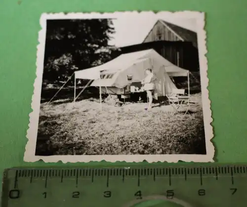 tolles altes Foto - Camping - Wohnwagen DDR ?? - Dresden 