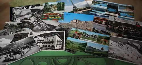 kleines Konvolut alter Postkarten - meist Berge, Gebirge, Städte 