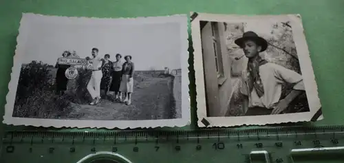 zwei tolle alte Fotos - Urlaub Mar del Plata - 1939