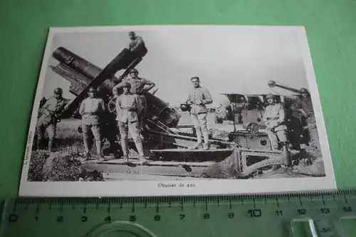 tolle alte Karte - Haubitze 220mm - Obusier de 220  - Frankreich