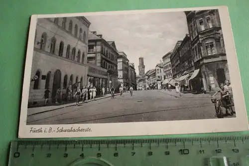 tolle alte Karte - Fürth i. B.  - Schwabacherstr.  20-30er Jahre ?????
