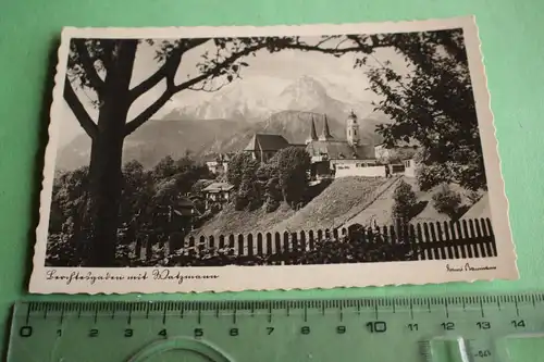 tolle alte Karte - Berchtesgaden mit Watzmann - Baumann  40-50er Jahre ???