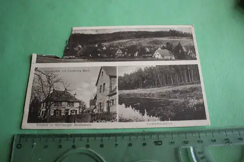 tolle alte Karte - Brunn im Nürnberger Reichswald - 1937