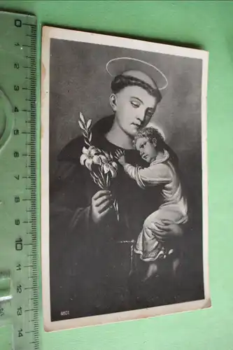 tolle alte Karte -  heiliger Mönch ?? mit Christuskind ??? 1900-1920 ??? 