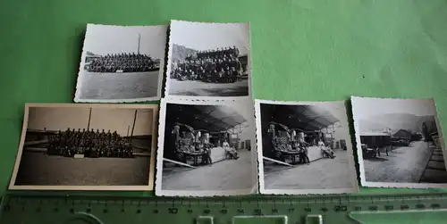 sechs tolle alte Fotos - Soldaten Technik einer Werkstatt-Kompagnie