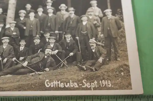 tolles altes Foto - Gruppe Männer - Gottleuba 1913