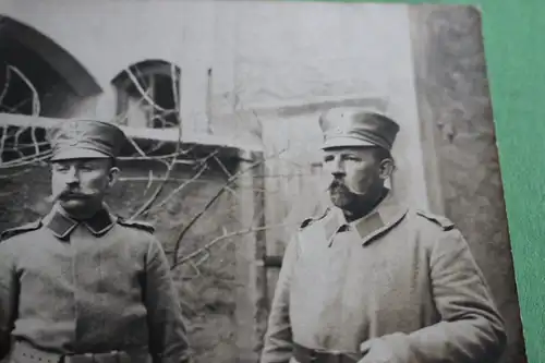 tolles altes Foto  - Portrait zwei Landsturmmänner - 1915