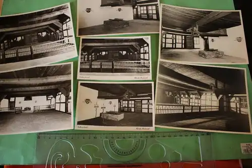 sieben tolle alte Fotos und Postkarten - Fallingborstel Hof der Heidemark 